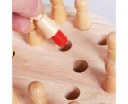 Wooden Memory Match Stick Chess Board Game Puzzle Educational Parent-kids Toy Yellow