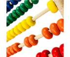 Kids 5-Row Wooden Beads Abacus Count Frame Math Learning Educational Puzzle Toy Multicolor