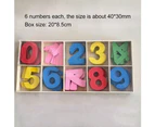 Wooden Number English Letter Building Blocks Kids Early Education Puzzle Toy 2