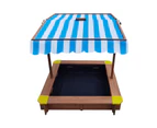 Mazam Kids Sandpit Outdoor Toys Wooden Sandbox Beach Play Box Children Canopy