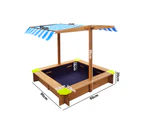 Mazam Kids Sandpit Outdoor Toys Wooden Sandbox Beach Play Box Children Canopy