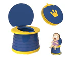 Children's Folding Toilet Portable Folding Toilet Seat Boys & Girls Foldable Potty Chair Seat,blue