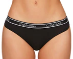 Calvin Klein Women's Bamboo Comfort Thongs 3-Pack - Black/Grey/Red