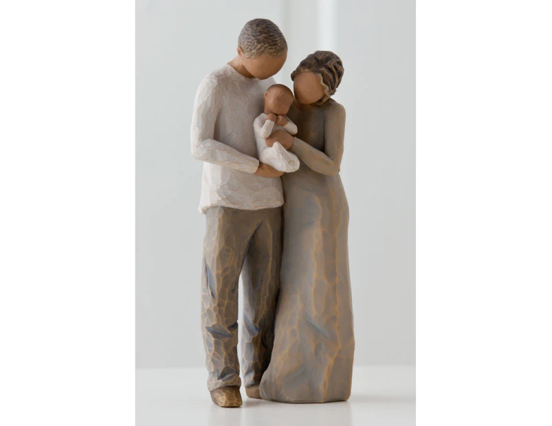 Willow Tree Figurine We Are Three Mum Dad Baby Darker Skin by Susan Lordi  27268