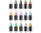 15 Colors Eyeshadow Stick Waterproof Eye Shadow Pencil Shimmer Glitter Eyeshadow Crayon Long Lasting Eyeshadow Stick Sets