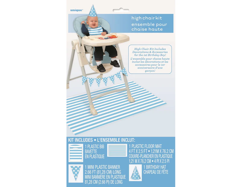 Dot&stripe Blue High Chair Kit