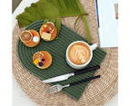 Elegant Ripple Decor Dessert Tray Handmade Good Carved Wood Coffee Tray for Home Atrovirens