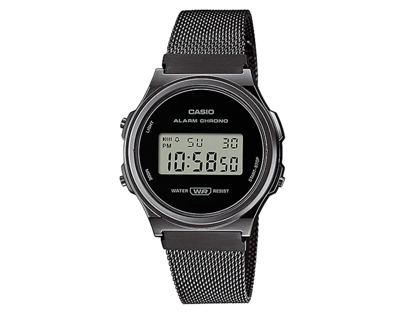 Casio Black Mesh Digital Men's Watch - A171WEMB-1A