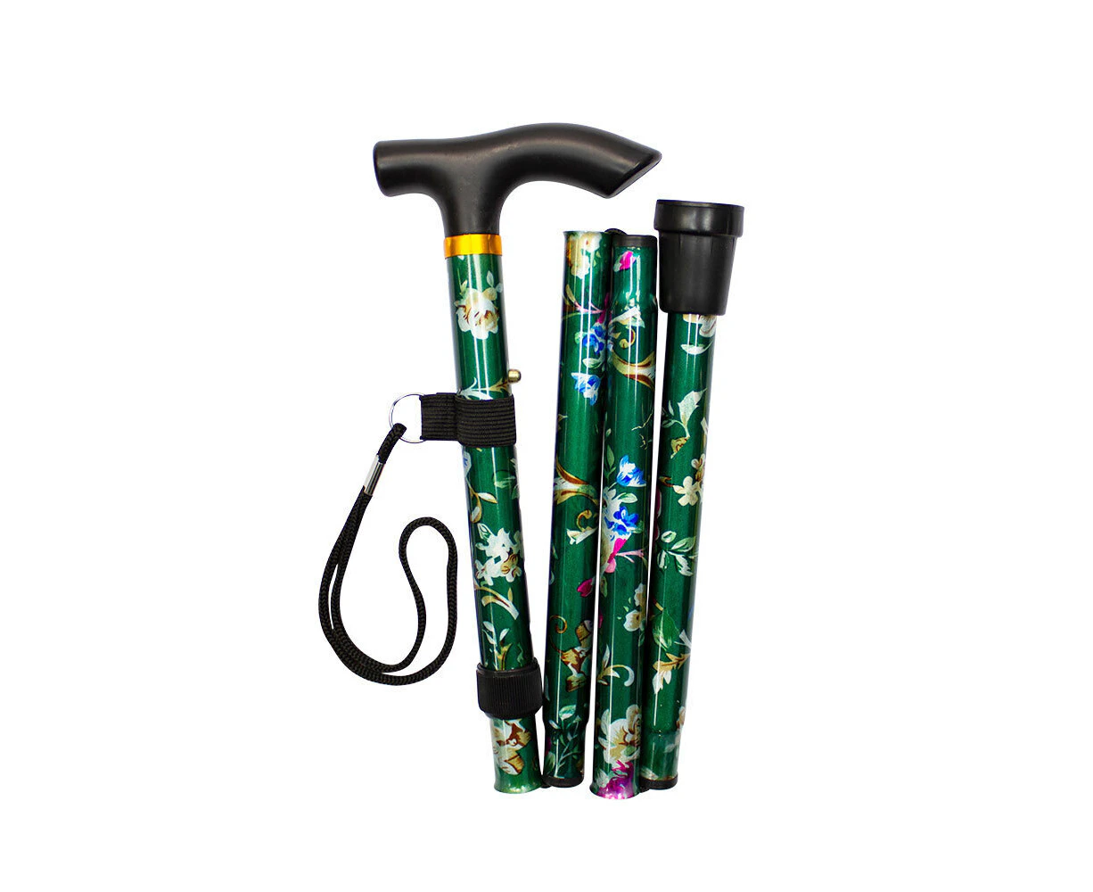 Safe Home Care Folding Walking Stick 33-37"