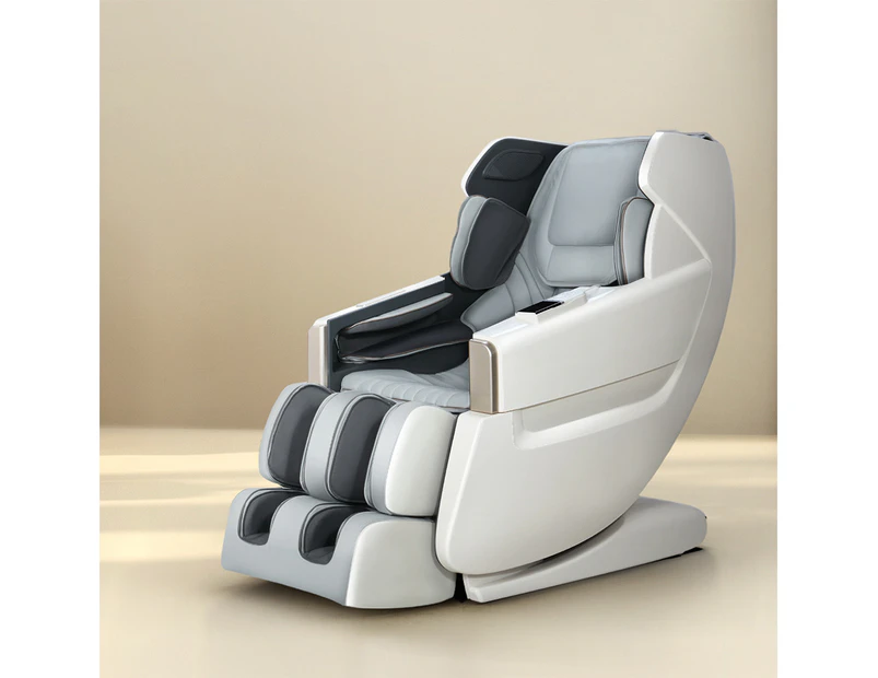 Livemor Massage Chair Electric Recliner Massager White Varitas