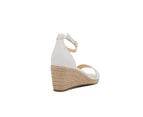 Womens Footwear Ravella Bloom White Smooth Wedge