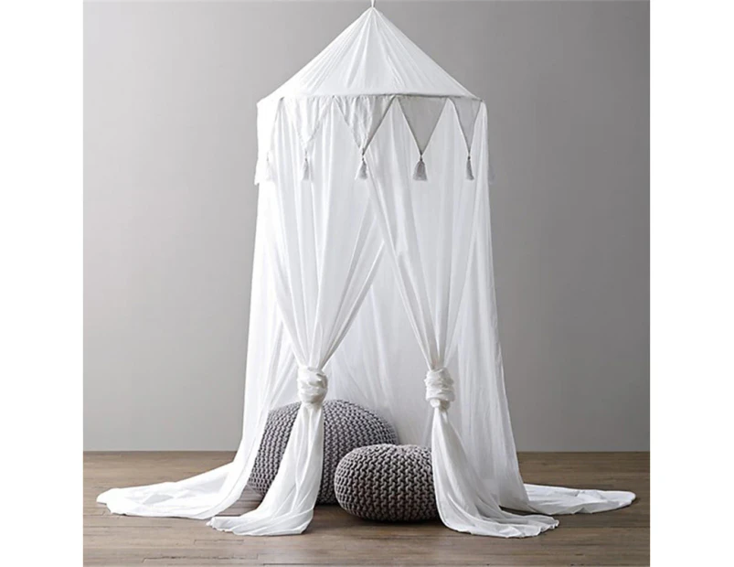 Bed Canopy for Kids Baby Bed, Round Dome Kids Indoor Outdoor Castle Play Tent Hanging House Decoration