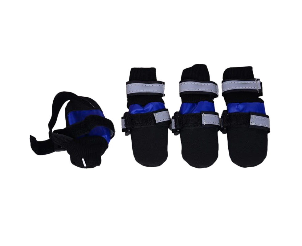 XX-Large Blue Waterproof Dog Boots - Pack of 4 Boots (10cm L x 9cm W) XXL