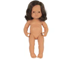 Miniland Doll Caucasian Brunette Girl UNDRESSED 38cm 31080