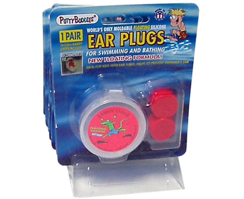 Putty Buddies Premium Floating Silicone Ear Plugs 1 Pair With Case Swimming