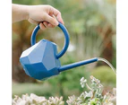 1.5L Beautiful Diamond Shape Watering Can More Thicken Long Spout Plastic Watering Bottle for Garden-Blue