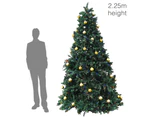 2.25m 7.5ft Prelit LED Christmas Xmas Tree Green Massive 2514 Tips and 680 LEDs