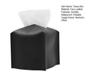 Tissue Dispenser Box Waterproof Foldable Storing Tissue Box Holder Household Products - Black