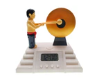 Desk Clock Mute LED Time Display Snooze Function High Volume Classic Knock The Gong Luminous Beside Alarm Clock for Home