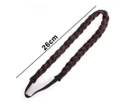 Dhrs Braid Headbands For Women Looking Natural Fashion Beauty Synthetic Elastic Two Strands Braided Hair Band Accessories Extension