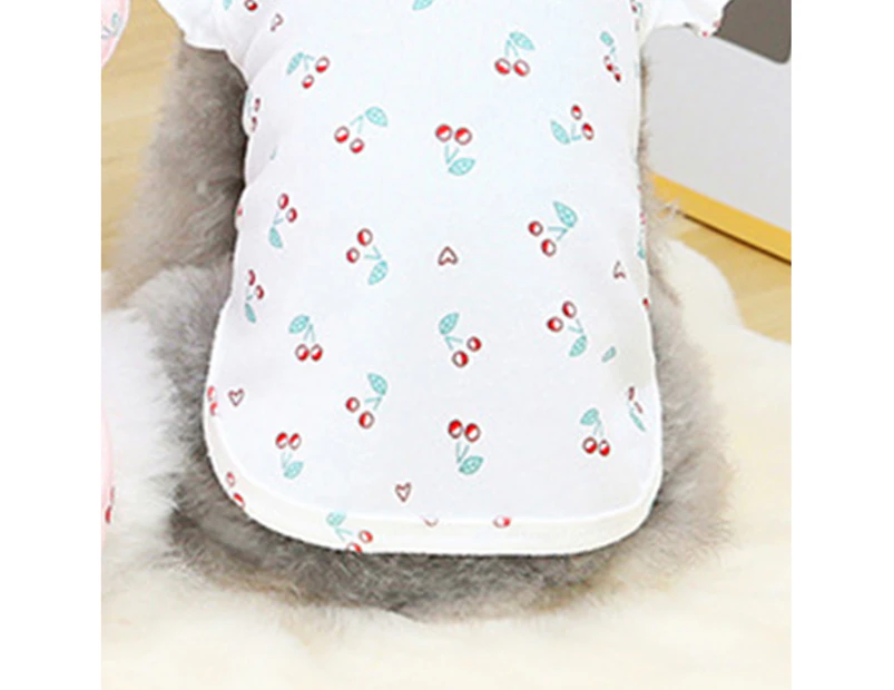 Pet T-shirt Round Neck Lovely Printed Outfit Summer Puppy Two-legged Clothes Dog Clothing