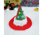 Pet Headgear Pet Christmas Hat Adjustable Ultra-Light Vibrant Color Easy-wearing Dress Up Non-woven Fabric Xmas Tree Elk Style Dog Cat Cosplay Xmas Hat - A