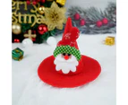Pet Headgear Pet Christmas Hat Adjustable Ultra-Light Vibrant Color Easy-wearing Dress Up Non-woven Fabric Xmas Tree Elk Style Dog Cat Cosplay Xmas Hat - E