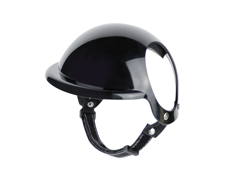 Pet Headgear Breathable Ultra-Light Adjustable Dual Holes Design Easy-wearing Dress Up Multi-Sport Outdoor Bike Motorcycle Pet Cap Pet Accessories - Black