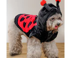 Pet Clothing Soft Cartoon Comfortable Funny Personality Keep Warm Polyester Halloween Dog Transform Clothes for Party - Black