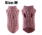 Dog Turtleneck Sweater Autumn Winter Knitted Pet Puppy Clothes Thick Warm Vest Jacket-M