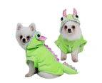 Pet Clothes Strong Stereo Sense Cartoon Soft Funny Comfortable Dress Up Velvet Elf Pterodactyl Pet Costumes for Schnauzer - Green