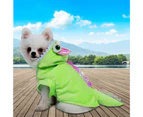 Pet Clothes Strong Stereo Sense Cartoon Soft Funny Comfortable Dress Up Velvet Elf Pterodactyl Pet Costumes for Schnauzer - Green