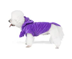 Pet Cosplay Costumes Striking Cartoon Soft Comfortable No Pilling Dress Up Velvet Dinosaur Appearance Pet Costumes for Cat - Purple