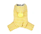 Pet Clothes Classic Plaid Colorful Hair Balls Soft Comfortable Multicolor Keep Warm Universal Four Leggings Pet Costume for Winter - Yellow