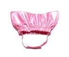 Pet Shower Cap Super Elastic Band Waterproof Ultra-Light Easy-wearing Keep Ear Dry Non-woven Fabric Pet Shower Cap Ear Prevention Cover Guard Pet Supplies - Rose Red