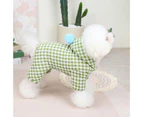 Pet Clothes Classic Plaid Colorful Hair Balls Soft Comfortable Multicolor Keep Warm Universal Four Leggings Pet Costume for Winter - Green