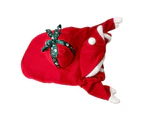 Pet Christmas Clothes Cute Fashionable Soft Funny Comfortable Dress Up Cotton Christmas Holding Gifts Pet Outfit for Labrador - 2
