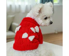 Dog Vest Fine Workmanship Bow Tie Soft Comfortable Festive Dress Up Acrylic Red New Year Pet Christmas Clothes for Teddy - Red