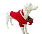 Pet Christmas Clothes Cute Fashionable Soft Funny Comfortable Dress Up Cotton Christmas Holding Gifts Pet Outfit for Labrador - 1