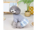 Pet Couple Clothes Washable Splicing Soft Comfortable No Pilling Photograph Prop Yarn British Style Pet Clothes for Autumn - 1