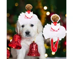 Pet Christmas Hat Adjustable Super Shiny Visual Effect Sequins Design Lace Dress Up Pet Party Headwear with Mini Ball Photography Prop Pet Accessories - D