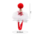 Pet Christmas Hat Adjustable Super Shiny Visual Effect Sequins Design Lace Dress Up Pet Party Headwear with Mini Ball Photography Prop Pet Accessories - A