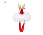 Pet Christmas Hat Adjustable Super Shiny Visual Effect Sequins Design Lace Dress Up Pet Party Headwear with Mini Ball Photography Prop Pet Accessories - C