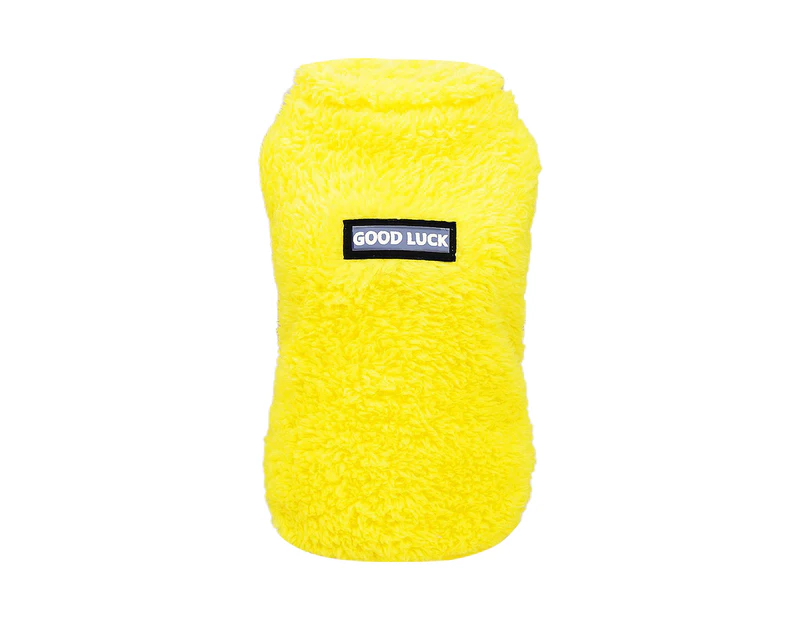 Pet Pajamas Soft Durable Hemming Comfortable Non-sticky Hair Universal Keep Warm Polyester Good Luck Dog Vest for Teddy - Yellow