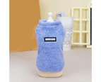Pet Pajamas Soft Durable Hemming Comfortable Non-sticky Hair Universal Keep Warm Polyester Good Luck Dog Vest for Teddy - Blue