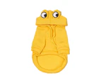 Pet Sweatshirt Bouncy Comfortable Soft Two-legged Keep Warm Dress Up Polyester Cartoon Style Pet Hoodie for Winter - Yellow