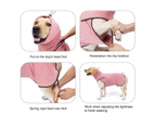 Pet Jacket Elastic High Neckline Hemming Adjustment Buckle Comfort Keep Warm Fleece Warrior Style Pet Apparel Jacket for Winter - Pink