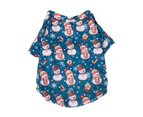 Pet T-shirt Washable Print Comfortable Durable Soft Dress Up Polyester Christmas Elements Dog Sweater for Winter - 8