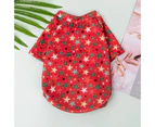 Pet T-shirt Washable Print Comfortable Durable Soft Dress Up Polyester Christmas Elements Dog Sweater for Winter - 4
