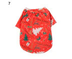 Pet T-shirt Washable Print Comfortable Durable Soft Dress Up Polyester Christmas Elements Dog Sweater for Winter - 7